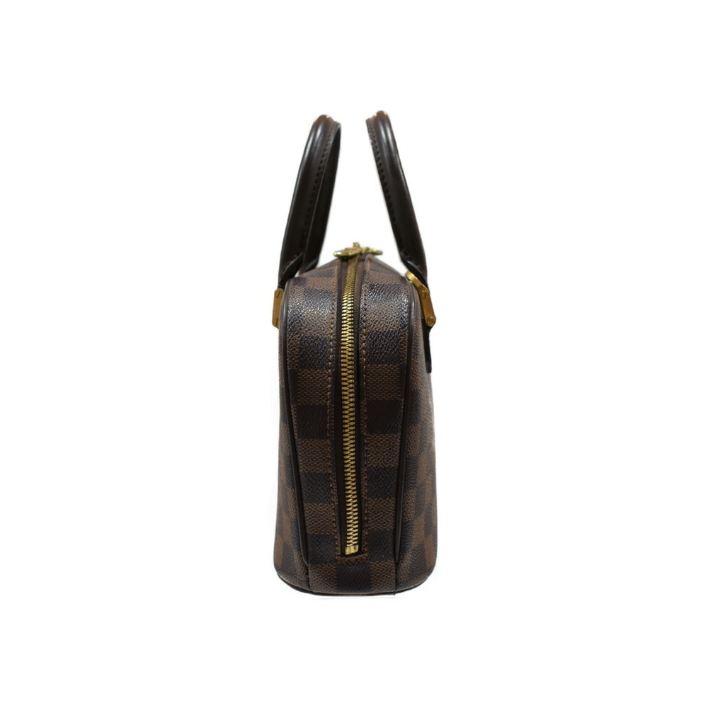 Louis Vuitton Ebene Saria Handbag Damier Bag Brown Canvas - Picture 4 of 8